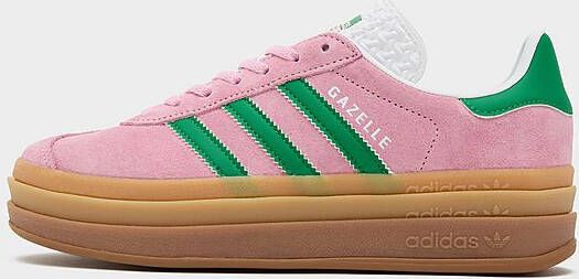 adidas Originals Gazelle Bold Dames True Pink Green Cloud White- Dames True Pink Green Cloud White