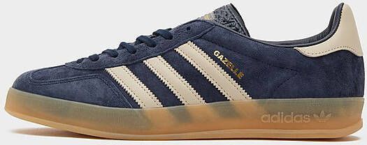 adidas Originals Gazelle Indoor Legend Ink Wonder Beige Gum- Dames Legend Ink Wonder Beige Gum