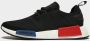 Adidas Originals Nmd_R1 Zwarte Stoffen Sneakers met Rode en Blauwe Inzetstukken Zwart Heren - Thumbnail 2
