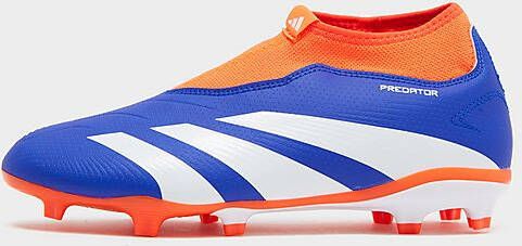 Adidas Predator League Laceless FG Junior Lucid Blue Cloud White Solar Red- Dames Lucid Blue Cloud White Solar Red