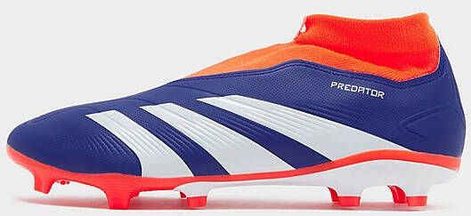 Adidas Predator League Laceless FG Lucid Blue Cloud White Solar Red- Dames Lucid Blue Cloud White Solar Red