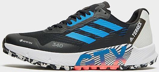 Adidas Terrex Agravic Flow 2.0 GORE TEX Trail Running Schoenen Core Black Blue Rush Turbo Heren