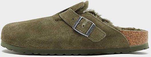 Birkenstock Boston Fur Dames Green- Dames Green