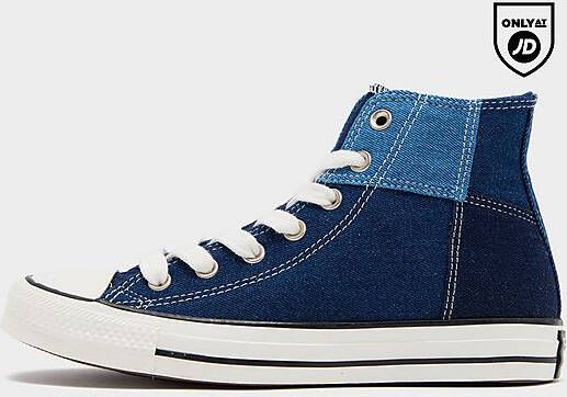 Converse All Star Hi Denim Patch Dames Blue- Dames Blue