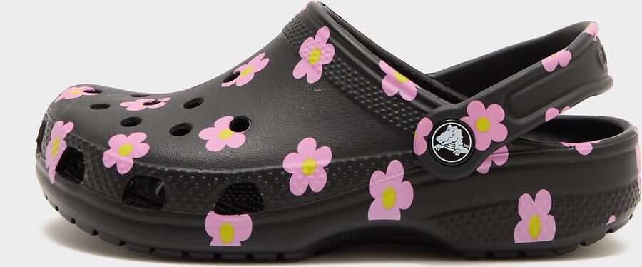 Crocs Classic Clog Flower Kids Zwart