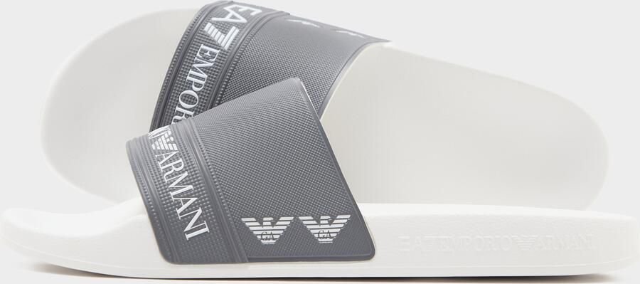 EA7 Emporio Armani Tape Slides Wit- Heren Wit