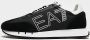 Emporio Armani EA7 Zwarte Casual Textiel Sneakers met 3cm Rubberen Zool Black Heren - Thumbnail 4
