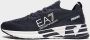 Emporio Armani EA7 Blauwe Vetersneakers voor Mannen Blue Heren - Thumbnail 2