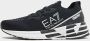 Emporio Ar i EA7 Zwarte Witte Mesh Sneaker Trainingschoenen Black - Thumbnail 4