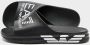 Emporio Armani EA7 Heren Zwarte Zilveren Rubberen Slipper Black Heren - Thumbnail 4