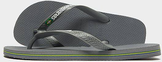 Havaianas Brazil Logo Flip Flops Grey- Heren Grey