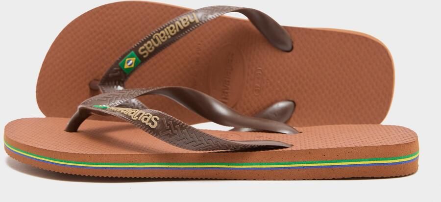 Havaianas HAV. BRASIL LOGO RUST Donkerbruin Unisex Slippers rust Donkerbruin - Foto 3