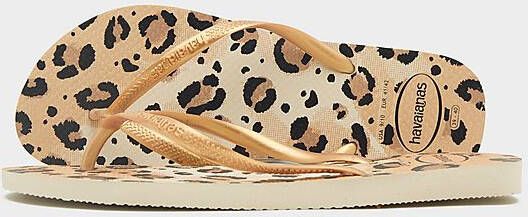 Havaianas Slim Animal Print Flip Flops Dames Beige- Dames Beige
