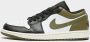 Jordan Air 1 Low Black Medium Olive White- Heren Black Medium Olive White - Thumbnail 2