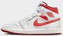 Jordan Air 1 Mid Heren White Dune Red Sail Lobster- Heren White Dune Red Sail Lobster - Thumbnail 2