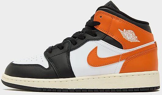 Jordan 1 Mid (GS) unisex Basketball zwart Schoenen