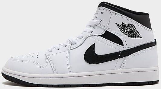 Jordan Air 1 Mid White White Black Black- Heren White White Black Black