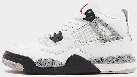 Jordan Air 4 Retro OG "White Ce t" (PS) Basketball in wit formaten: 33.5