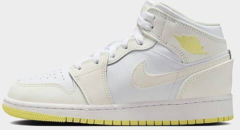 Jordan Air 1 Mid Junior Sail White Light Laser Orange Sail White Light Laser Orange