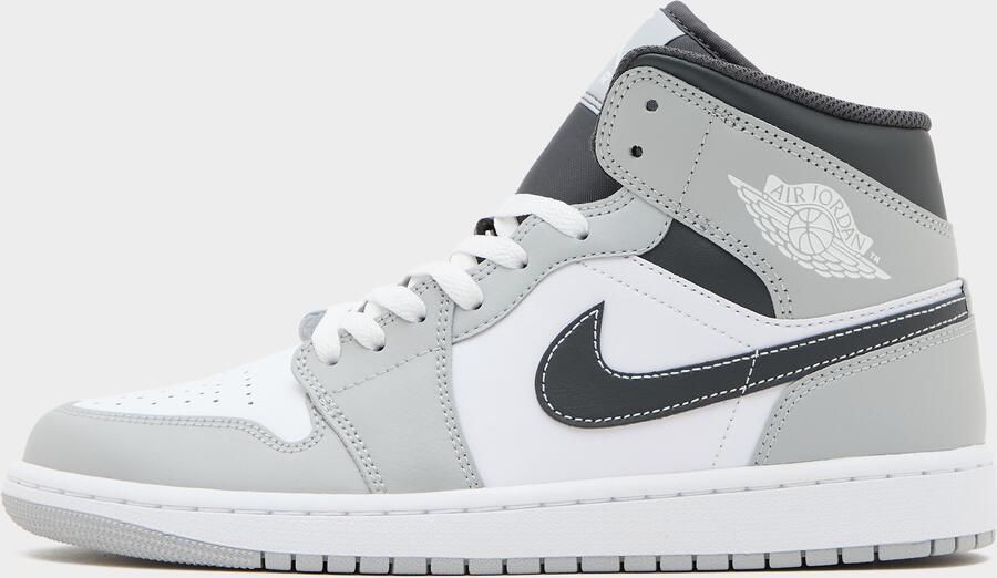Nike Air Jordan 1 Mid Light Smoke Grey Anthracite 554724-078 Grijs Schoenen - Foto 4