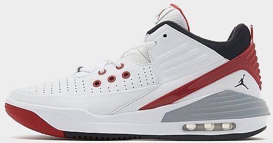 Jordan Max Aura 5 White Varsity Red Wolf Grey Black- Heren White Varsity Red Wolf Grey Black