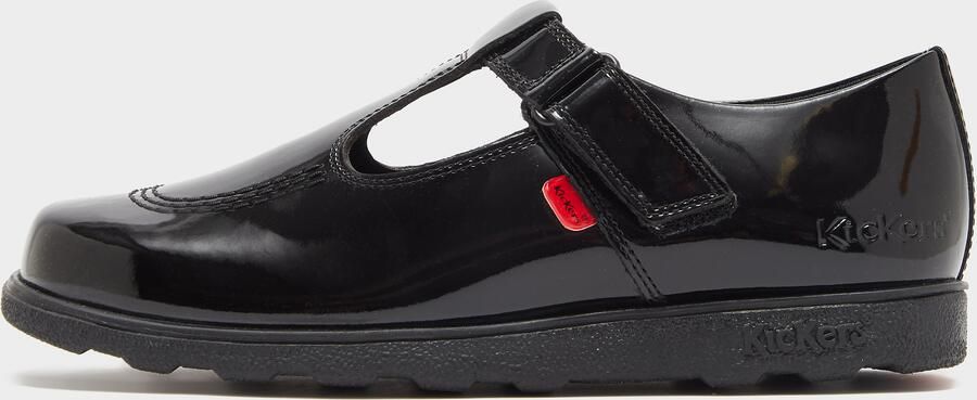Kickers Fragma T-Bar Patent Junior Zwart Kind Zwart