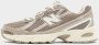 New Balance Bruine Tech Stof Sneakers Ronde Neus - Thumbnail 2