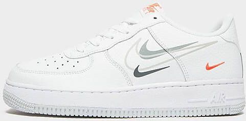 Nike Air Force 1 Kinderschoenen White Particle Grey Photon Dust Bright Crimson - Foto 2