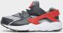 Nike Huarache Run sneakers grijs rood - Thumbnail 3