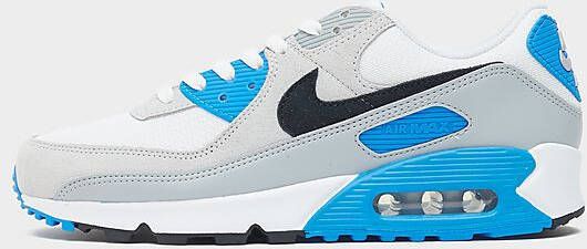 Nike Herenschoenen Air Max 90 White Photo Blue Pure Platinum Black- Heren White Photo Blue Pure Platinum Black