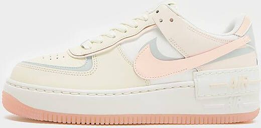 Nike Damesschoen Air Force 1 Shadow Coconut Milk Light Silver Sail Crimson Tint- Dames Coconut Milk Light Silver Sail Crimson Tint