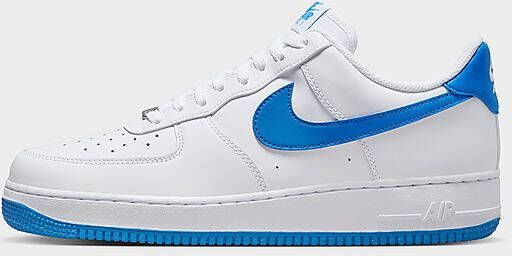 Nike Herenschoen Air Force 1 '07 White White Photo Blue- Heren White White Photo Blue