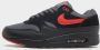 Nike Air Max 1 Essential Vamps Sneakers Unisex Zwart Rood - Thumbnail 3