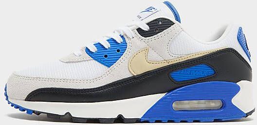 Nike Herenschoenen Air Max 90 Premium White Racer Blue Black Khaki- Heren White Racer Blue Black Khaki