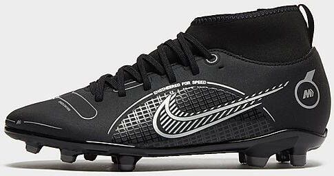 Nike Jr. Mercurial Superfly 8 Club MG Voetbalschoenen voor kleuters kids(meerdere ondergronden) Black Medium Ash Metallic Silver