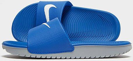 Nike Kawa Slippers Kinderen Hyper Cobalt White Kind Hyper Cobalt White