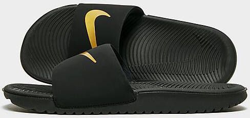 Nike Kawa Younger Older Kids' Slide Black Metallic Gold Kind Black Metallic Gold - Foto 3