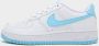 Nike Kinderschoenen Air Force 1 White White Aquarius Blue- White White Aquarius Blue - Thumbnail 4