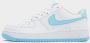 Nike Kinderschoenen Air Force 1 White White Aquarius Blue- White White Aquarius Blue - Thumbnail 1