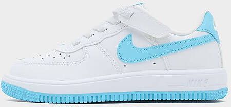 Nike Kleuterschoenen Force 1 Low EasyOn White White Aquarius Blue- Heren White White Aquarius Blue