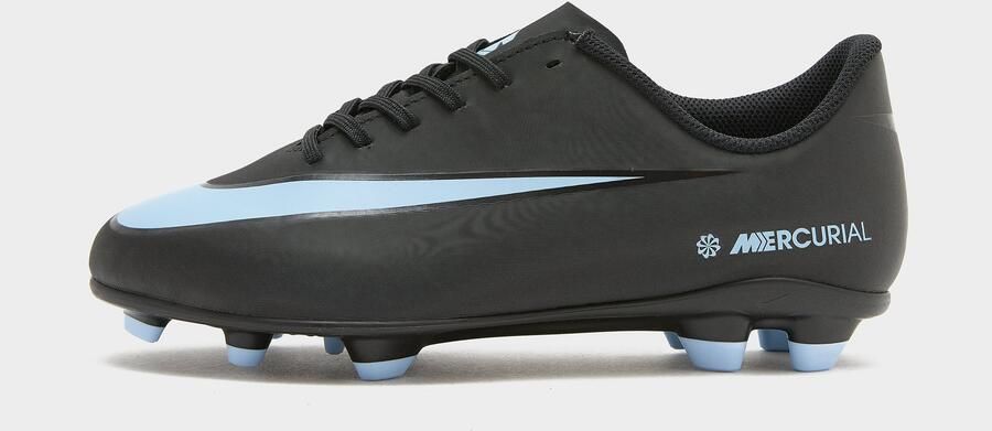 Nike MG Low-top voetbalschoenen voor kleuters kids (meerdere ondergronden) Jr. Mercurial Vapor 16 Club Zwart- Zwart