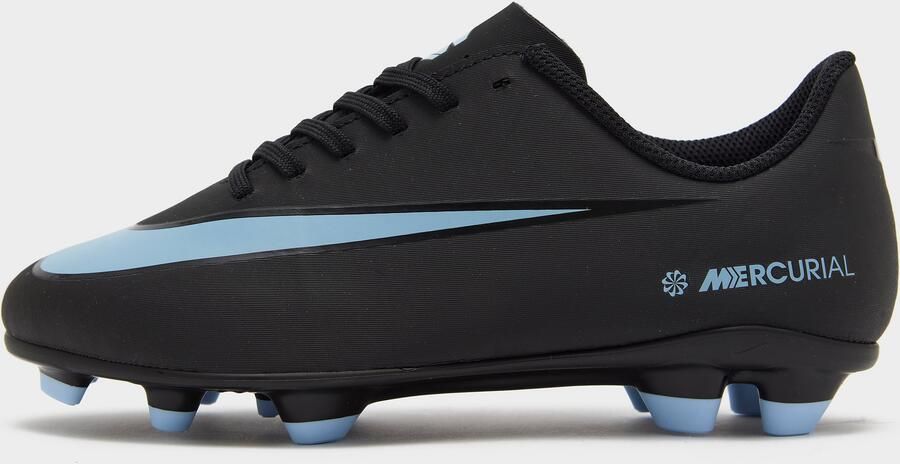 Nike MG Low-top voetbalschoenen voor kleuters kids (meerdere ondergronden) Jr. Mercurial Vapor 16 Club Zwart- Zwart