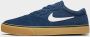 Nike SB Chron 2 Skateschoen Navy Navy Gum Light Brown White Heren - Thumbnail 1