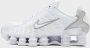 Nike Shox TL Heren Sneakers Sportschoenen Schoenen Wit Zilver AV3595 - Thumbnail 1