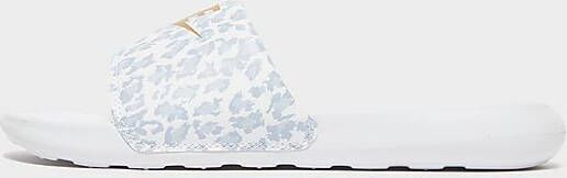 Nike Victori One Slipper met print voor dames White Wolf Grey Pure Platinum Metallic Gold Dames - Foto 5