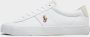 Ralph Lauren Sneakers van een mix van textiel en leer met logostitching - Thumbnail 3