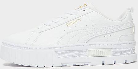 Puma Mayze Lth sneakers wit goud Meisjes Imitatieleer Meerkleurig 29 - Foto 9