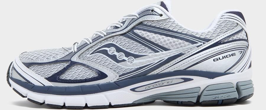 Saucony ProGrid Guide 7 Fog Naval Unisex Sneaker Retro Running Schoen Grijs Blauw - Foto 3