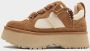 UGG dames veterschoen Astromel suède en textiel bruin beige - Thumbnail 3