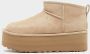 UGG CLASSIC ULTRA MINI PLATFORM W Volwassenen Gevoerde laarzenSnowbootsDames laarzen Wit beige - Thumbnail 6